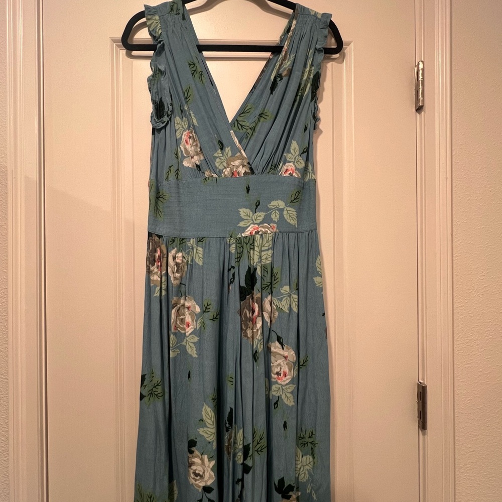 NWT Trashy Diva French Blue Roses Bianca Dress (sleeves removed) size 8